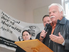Ontario NDP MPP Percy Hatfield at the 2016 Windsor Day of Mourning event
