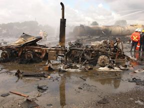 Aftermath of an explosion at the Sunrise Propane facility