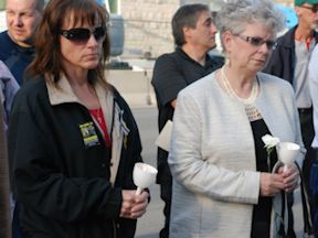 Mourners at a Day of Mourning event in Ontario