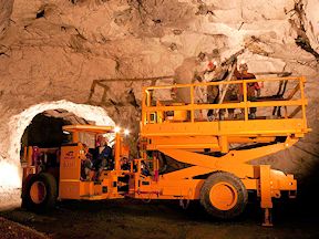 Miners working inside a mine