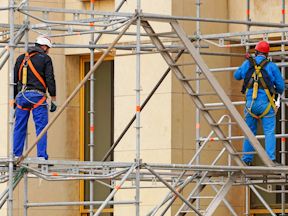 Workers working at heights