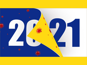 Calendar flipping from the year 2000 to 2001