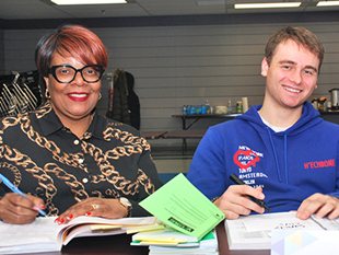 Participants taking part in WHSC in-person training