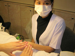 Nail salon worker