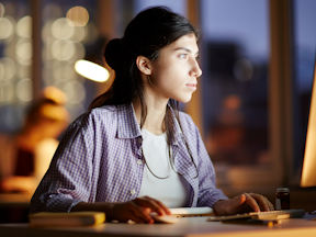 Worker working long hours and increasing her chance of a stroke
