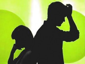 Two workers suffering from psychological stress