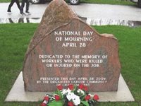 Workers' Memorial Rock and Bench