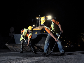 Workers digging at night, adding to their risk of suffering a heart attack, stroke and other cardiovascular diseases